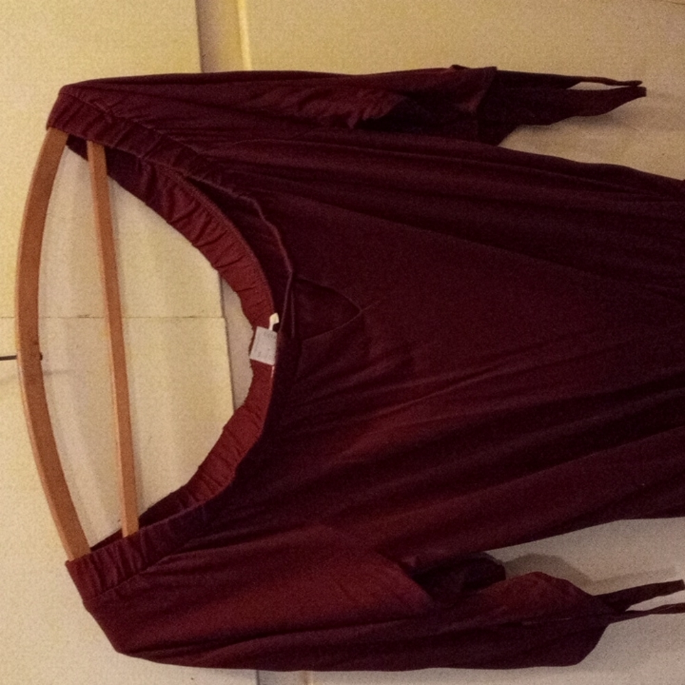 COPY - Off the shoulder Venus romper in dark red short set with Thai sleeves la…